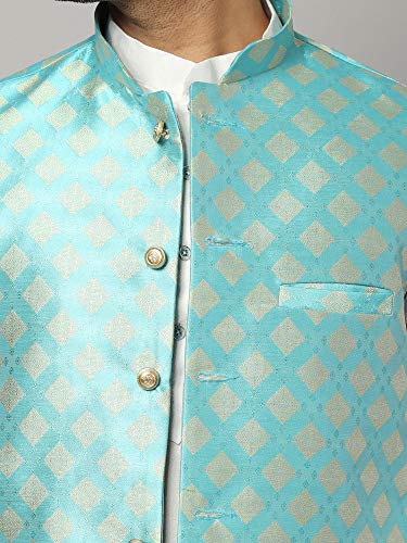 Image of Uri and MacKenzie Men's Silk Blend Kurta Pajama with Designer Ethnic Nehru Jacket /Modi Jacket