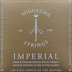 Augustine 650467 Imperial Red Label Jeu de Cordes pour Guitare classique tension forte/moyenne - Les Beatles, Paul McCartney, John Lennon, RIngo Starr, George Harrison