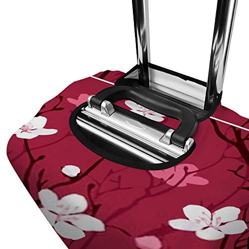 Housse de bagage motif cerisier en fleurs lavable et extensible - 3