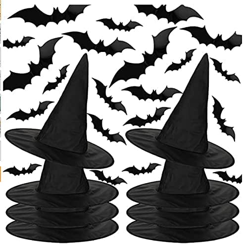 MAITING 8 Pieces Halloween Witch Hat Witch Costume Accessory for Halloween Party