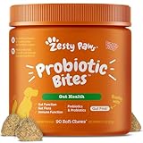Zesty Paws Probiotics for Dogs - Probiotics for Gut Flora, Digestive Health, Occasional Diarrhea & Bowel Support - Clinically Studied DE111 - Functional Dog Supplement Soft Chew for Pet Immune System