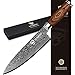 LEVINCHY Chef's Knife 8 inch Professional Japanese Damascus Stainless Steel Chef's Kitchen Knife Razor Sharp, Superb Edge Retention, Stain & Corrosion Resistant Ergonomic, Non-slip KAPPA Wood Handle