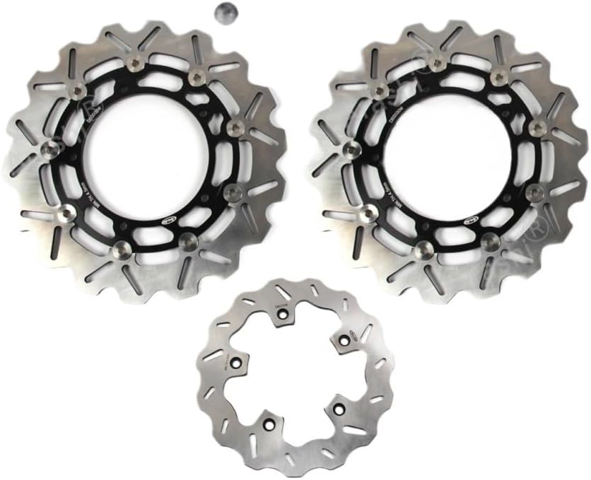 Universal Motorcycle Front And Rear Brake Disc Kit, Suitable For XP T-MAX ABS 560 2020 2021 SX 530 2017-2019(Black Front Rear)