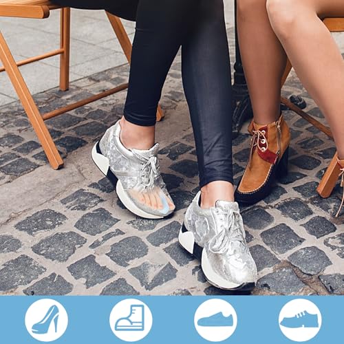 Image of LLOUSSAK 12Pcs Toe Separators for Women, Breathable Gel Toe Spacers for Men Bunions Relief, Silicone Toes Correctors for Overlapping Toes, Bigtoe Straightener, Toeprotectors for Bunion Pain (4L+8S)
