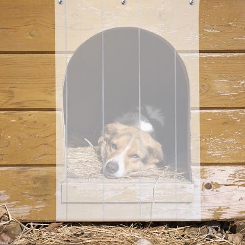 Rideau de porte pour chien découpable et volet de remplacement isolant DIY