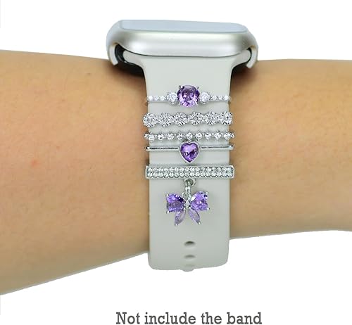 Miniatura 3 de Dijes decorativos para correas de reloj, compatibles con correas de silicona Apple Watch para mujeres de 1.929 in 1.772 in 1.732 in 1.654 in 1.614