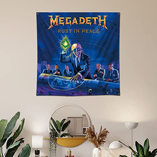 Eksent Megadeth Tapestry Rust Poster In Peace Banner Huge 4X4 Ft Fabric Poster Flag Tapestry Album Art #TOP1