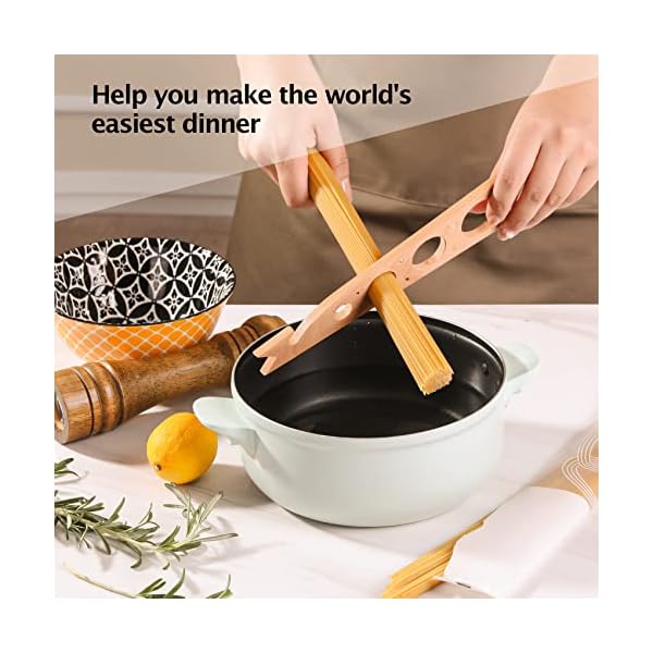 All in One Wooden Herb Stripper Wood Leaf Remover Herb Stripping Spaghetti Pasta Measurer Oven Rack Push Pull Tool All Together Kitchen Gadgets Cooking Small Kitchen Appliances Chef Gifts - Image 8