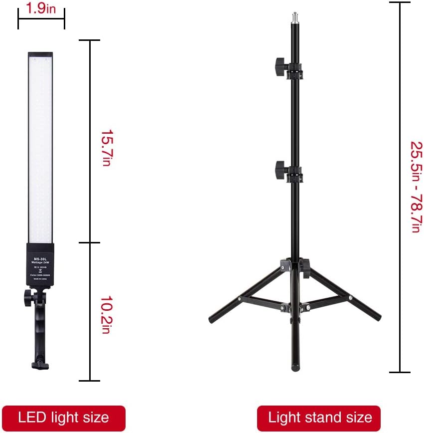 Up To 50% OFF Heorryn Photography Studio LED Lighting Kit Bi-Color with 192PCS LED 3200-5500K Dimmable Video Light and 2M Adjustable Light Stand Tripod for YouTube Video Filming Portraits
