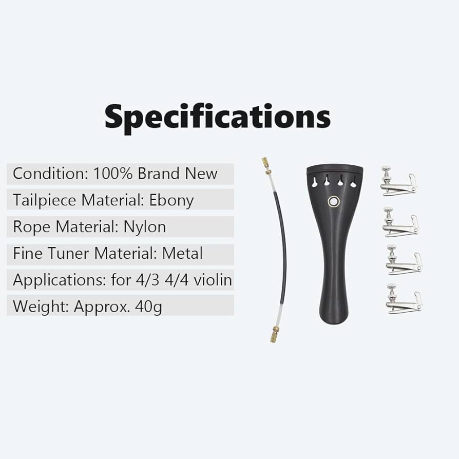 Amazon.com: Violin Tailpiece, 3 in 1 Ebony Tailpiece with