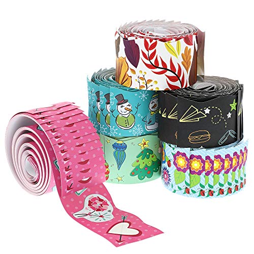 Juvale 6 Pack Seasonal Classroom Bulletin Board Borders, 6 Designs (36 Inches) #TOP5