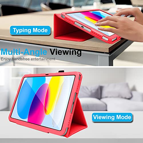 TECHGEAR Leather Case for Apple iPad 11th Gen (2025 A16) & 10th Gen (2022), PU Slim Folio Smart Cover with Stand, Hand Strap - Image 4