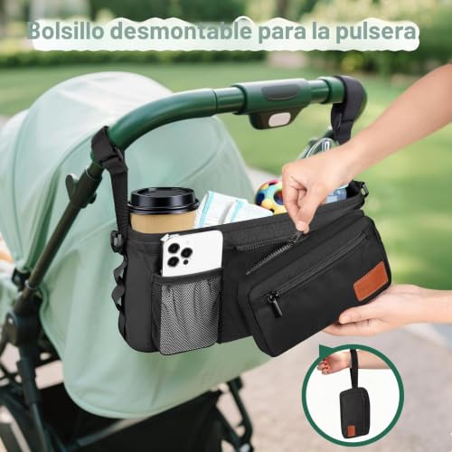 Miniatura 2 de Regalos De Elefante Blanco Para Adultos: Organizador Universal De Cochecito Guiseapue Con Soporte Para Tazas, Carrito Para Cochecito Con Correa Para El Hombro, Accesorios Para Bebés Para Uppababy
