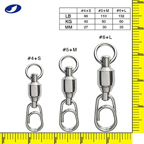 OCEAN CAT Snap Fishing Swivels Ball Bearing Fishing Swivel with Fast/Quick Snap 100% Copper Body Stainless Barrel Swivels Fishing Lure Snap SwivelsTackle for Saltwater Fishing Freshwater Fishing