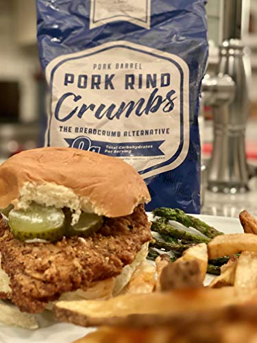 Pork Barrel Pork Rind Crumbs - 0 Carbs Breadcrumb Panko Alternative - Low Carb Keto Diet Pork Rind Breadcrumbs! Perfect For Ketogenic, Paleo, Sugar Free Diets