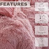 Teddy Fleece Bedding Set, Snuggle Cuddle Hugg Snug Sherpa Duvet Cover with Pillowcase – Super Soft, Fluffy & Warm Thermal Winter Bed Set – Cozy Plush Blanket Feel (Blush Pink, Single) - Image 3