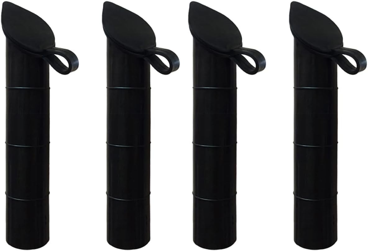 lasenersm 2 Pieces Fishing Rod Holder Inserts Rubber 30 Degree Fishing Rod Holder Inner Sleeve Tube Rubber Inner Tube Sleeve Cover, Black (Pack of 2)