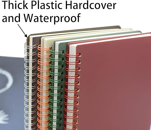 Cahiers à spirales B5 à couverture plastique rigide de 7 mm imperméable et indéformable