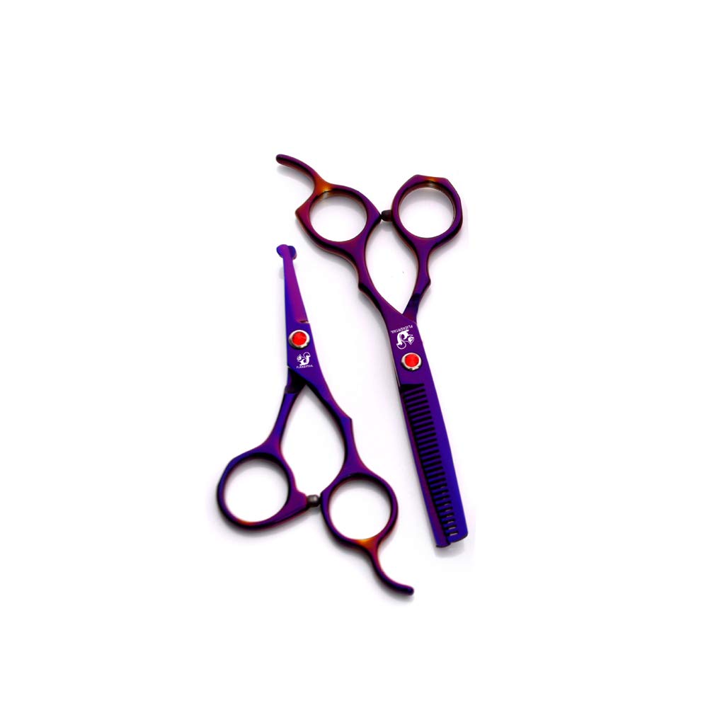 4,5-6,5 Pollici Pet Grooming Forbici Kit, Professionista di Capelli Pet Forbici Set 5Pcs in Acciaio Inox Pet Trimmer Kit, per Pet, Sicurezza Punta Tonda