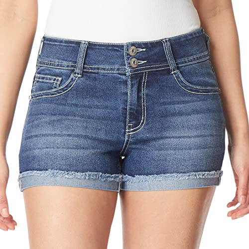 WallFlower Women's (Standard and Plus) Luscious Curvy 9-inch Mid-Rise Bermuda Shorts