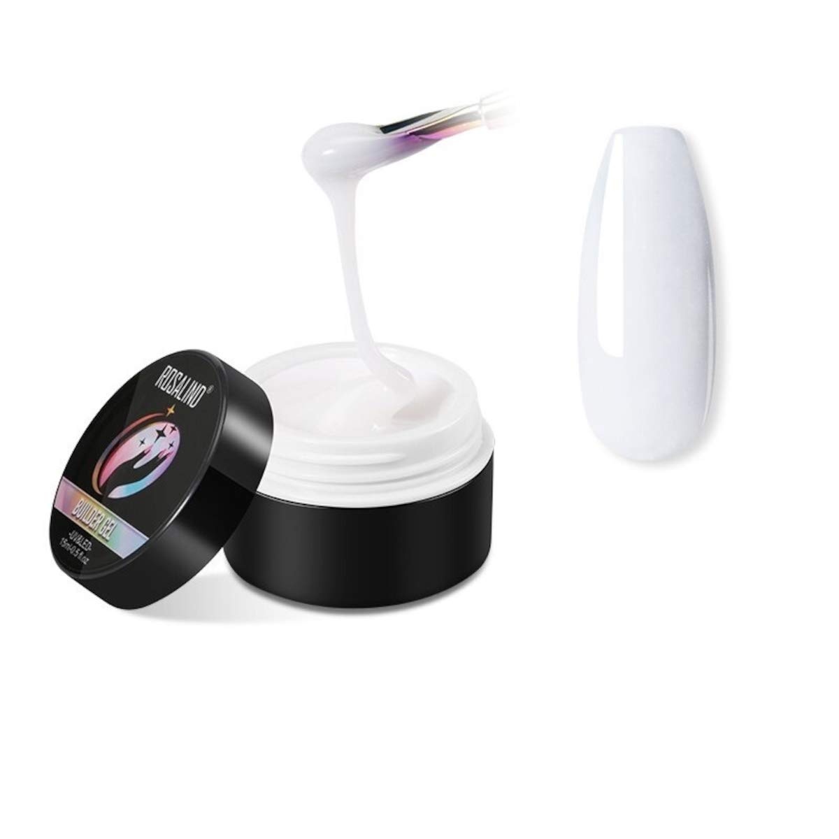 ROSALIND White 15ml Builder Gel Extension Gel from BELLE GAGA™ Poly Nail Gel for Nail Art Decoration, Gel Extension Nail Thickening Easter Nail Gift Easy to DIY Use at Home Need UV Lamp to cure (A776)