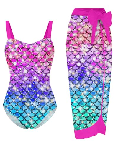 Maillot de bain une pièce fille de qualité supérieure avec jupe élégante 6-12 ans