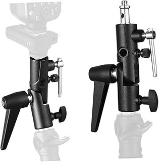 UKCOCO Lighting Stand Socket Holder Hot Shoe Mount Holder Kickstand Camera Flash-Shoe Mounts Camera Mount H Type Holder Camera Tripod Umbrella Holder Umbrella Stand to Rotate Flashlight