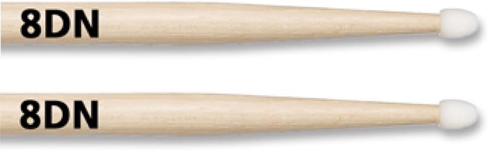 Vic Firth American Classic 8DN Nylon Tip Drumsticks and 8D Drumsticks Bundle