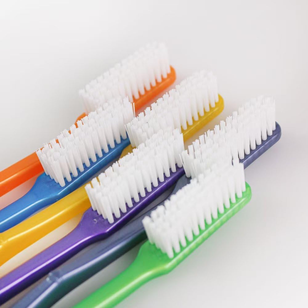 Extra Hard & Firm Bristle Toothbrush for Smokers Teeth Cleaning Pack of 12 image 3