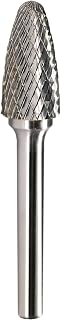 SF-5 Tungsten Carbide Burr Rotary File Tree Shape Radius End Shape Double Cut for Die Grinder Drill Bits 1/4'' Inch Diameter of Shank and 1/2'' Inch Diameter of Cutter 1'' Inch Cutter Length