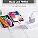 Power-7 USB Wall Charger, 5-Pack 2.1A Dual Port USB Charger Plug Power Adapter Charging Block Cube for Phone Xs Max Xs XR X 8 7 6S 6 Plus 5S, Pad, Samsung Galaxy S8 S7 S6 Edge, LG, Moto, Android Phone