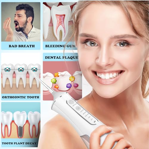 Water-Flosser-for-Teeth-Portable-Cordless-Oral-Irrigator-5-Modes-Rechargeable-Electric-Water-Flossers-Cleaner-300ML-IPX7-Waterproof-8-Jet-Tips-Dental-Tooth-Flossed-Care-Tool-Kits-Home-Use-Travel