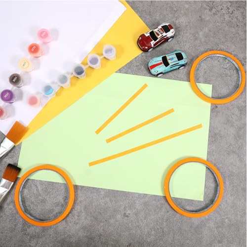 Image of 3 Rolls Pinstripe Tape, 1 /4 Inch Thin Yellow Automotive Masking Tapes Pinstriping Tapes, Fine Line Pin Striping Tape for Cars Painters Tapess for Cars Automotive DIY Art Whiteboard, 20 Yard Yellow