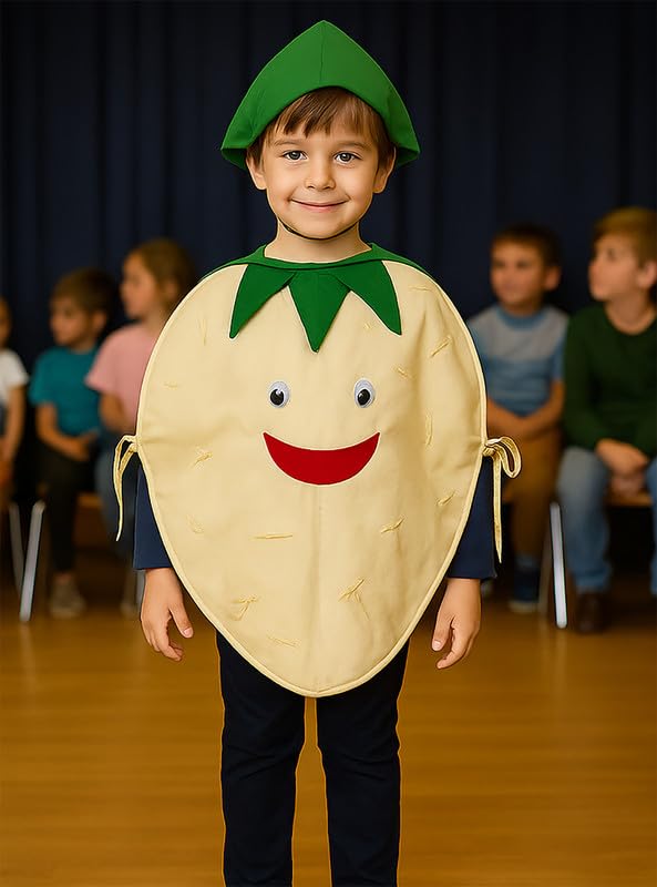 Image of FancyDressWale Fruit & Vegetable Fancy Dress Costume for Kids | Free Size 2-10 Years | School Fancy Dress, Stage Shows, Theme Parties