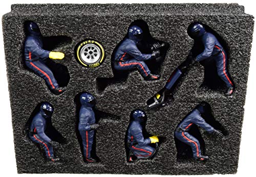 Set de 7 Figuras American Diorama Equipo Azul Fórmula Uno miniatura 1