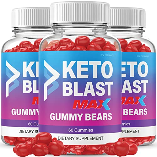 IDEAL PERFORMANCE (3 Pack) Ketosis Blast Gummies 800mg Ketosis Blast Gummy Bears Shark Weight Tank Blaster Loss Watcher (180 Gummies)