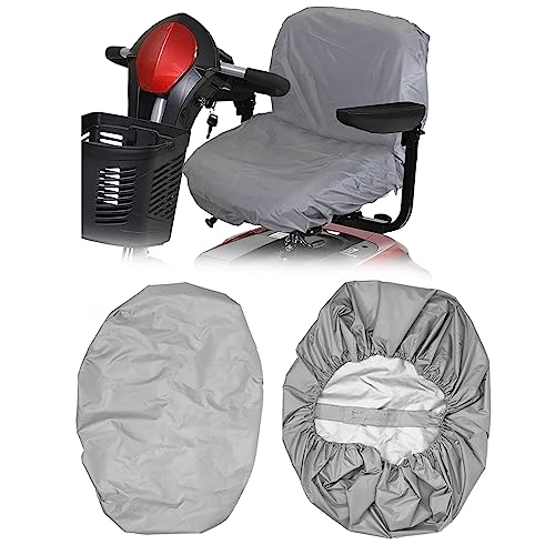 Mobility Scooter Cover, Professioneller wasserdichter Sitzbezug, wasserdicht, Nylon, Elektrorollerbezug für Elektrorollstühle Mobilitätsroller (Grau)