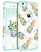 BENTOBEN Phone Case for Apple iPhone 6S Plus/6 Plus Cute Pineapple Protective Girly Slim Phone Case Heavy Duty Dual Layer 2 in 1 Hard PC Soft TPU Rubber Glossy Shockproof Cover for Girls Women, Green