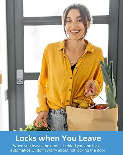 Image of LaView Smart Lock + Connect Wi-Fi Bridge, Enabled Connect WiFi & Bluetooth Smart Door Lock, Wireless & Keyless Entry Door Lock, Fits Your Existing Deadbolt, Compatible with Alexa & Google Assistant