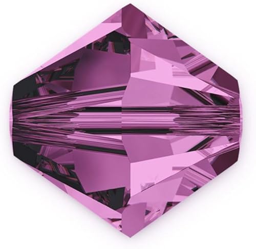 Preciosa - 200 cuentas sueltas de cristal bicono facetado pequeño de 0.12 pulgadas (0.12 pulgadas) auténticos Preciosa compatibles con Swarovski