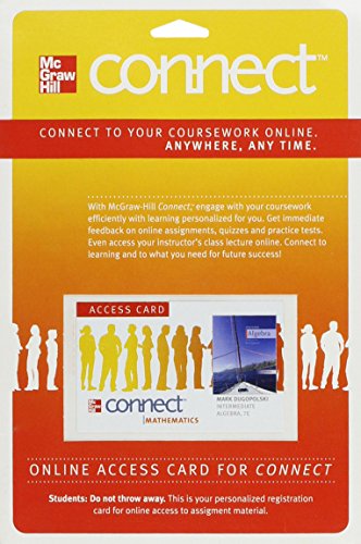 Connect Math 52 Week Access Card for Intermediate Algebra