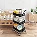 FixtureDisplays® 3-Tier Rolling Cart Utility Storage Rack Cart 17X16X32