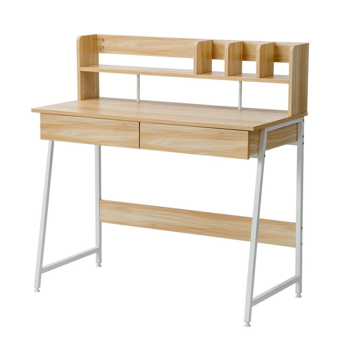 ナチュラル】パソコンデスク 引き出し付き 収納台 ミシン