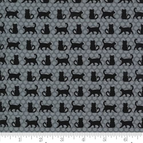 Moda Midnight Magic 2-24102 16 Grey Cats
