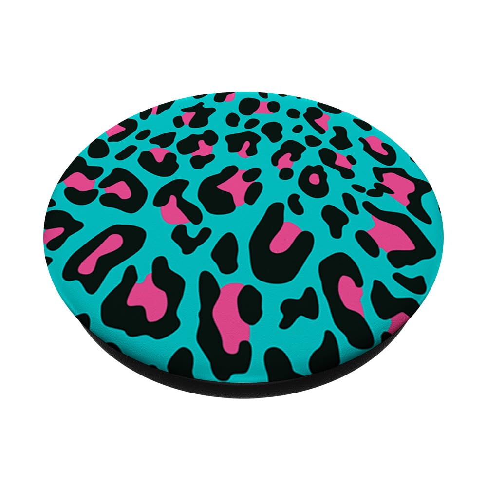 Leopard Balloon Dog Phone Grip, Cheetah Print PopSocket, Pink