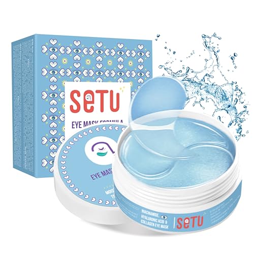 Setù - 60 Patch Occhi con Niacinamide, Collagene e Acido Ialuronico. Patch Occhiaie e Borse, Maschera Contorno Occhi Occhiaie