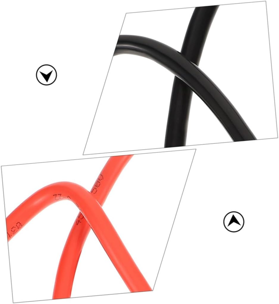 Gauge Battery Cable Flat Plug Wire for Car Automotive Solar Rv Inverter Black Red High Conductivity Corrosion Flame Retardant