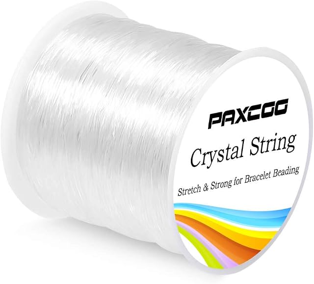 PAXCOO 0.8mm Elastic String, Stretchy Bracelet String Crystal String Bead Cord for Bracelet Beading and Jewelry Making (120m)