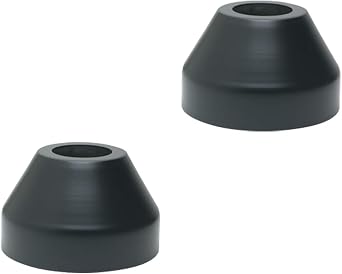 Solus SB-2410 Outdoor Surface Mount Lamp Post Base Cover Light Duty Base Cover for 3" Post Bases Made in USA Black Set of 2