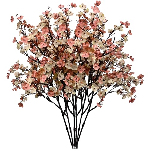 Image of Mandy's 6 Bundles Artificial Beige Brown Baby's Breath Flowers